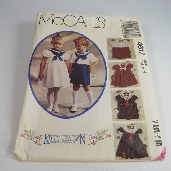 McCalls 4617 Clothing Pattern Kitty Benton (complete) Size 4 Boys & Girls - Picture 2 of 7